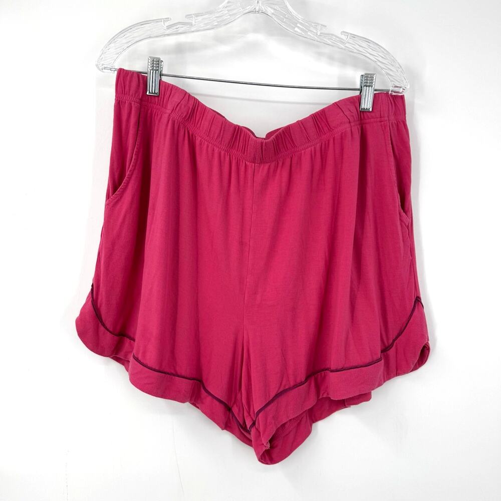 Magnetic Me Women's Pajama Lounge Shorts Set XXL Pink Modal Pockets Maternity - Picture 7 of 11